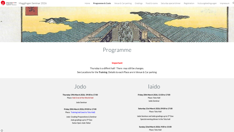 Séminaire Magglingen20,21,22 mars 2026Maggligen (Suisse) Inscriptions