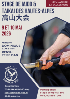 Stage Toshinkan09-10 mai 2026La Saulce Inscriptions Ouvertes